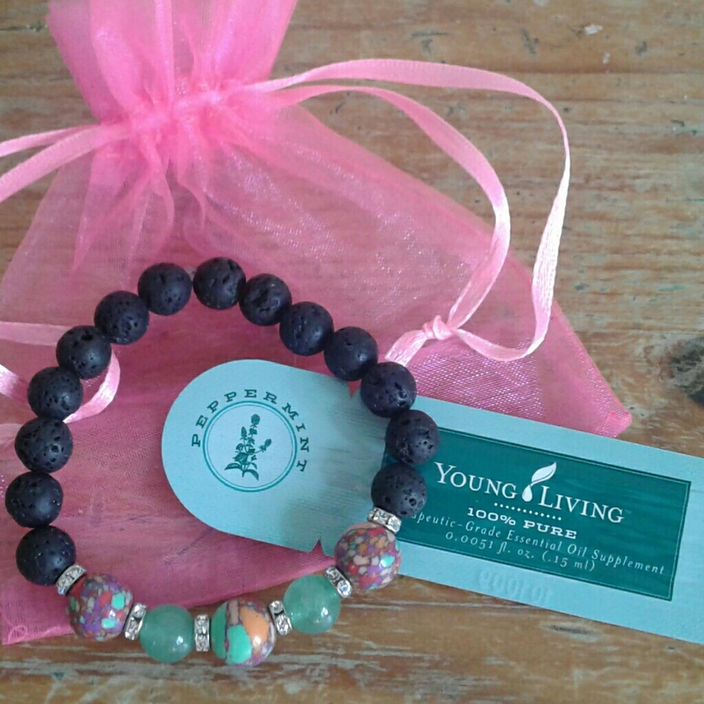 Handmade Diffuser Bracelet with Lava Rocks
